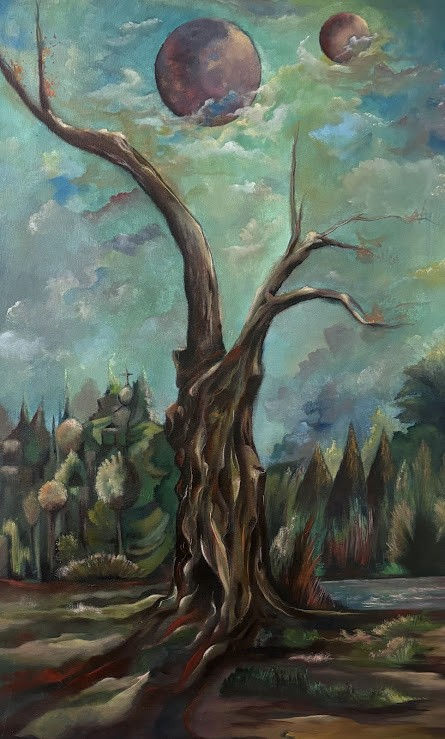 Vista frontal de "El árbol y el bosque"