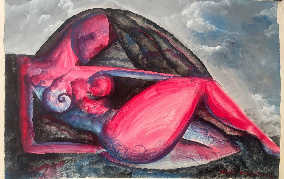 Vista frontal de "Figura femenina integrada II"