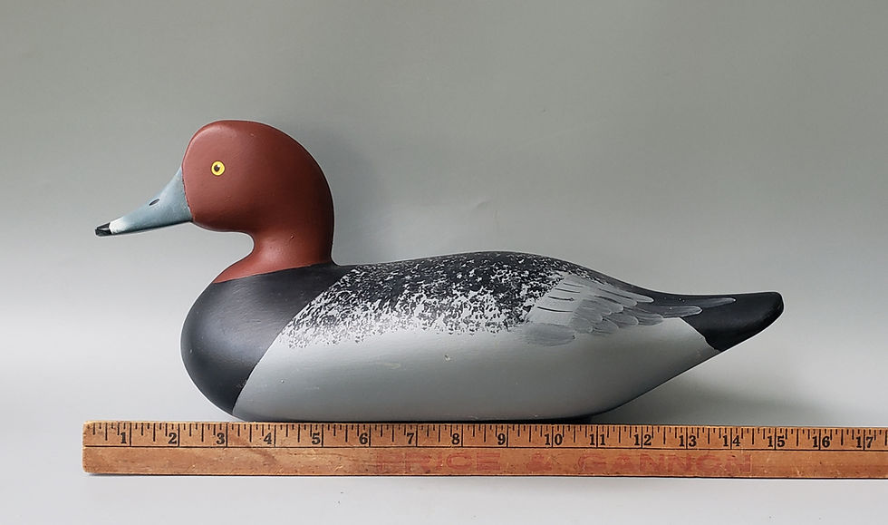 Thumbnail: Redhead Duck Decoy Pair by Charlie Bryan