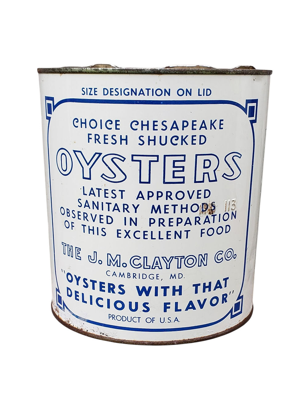Thumbnail: Epicure Gallon Oyster Can from Cambridge Maryland