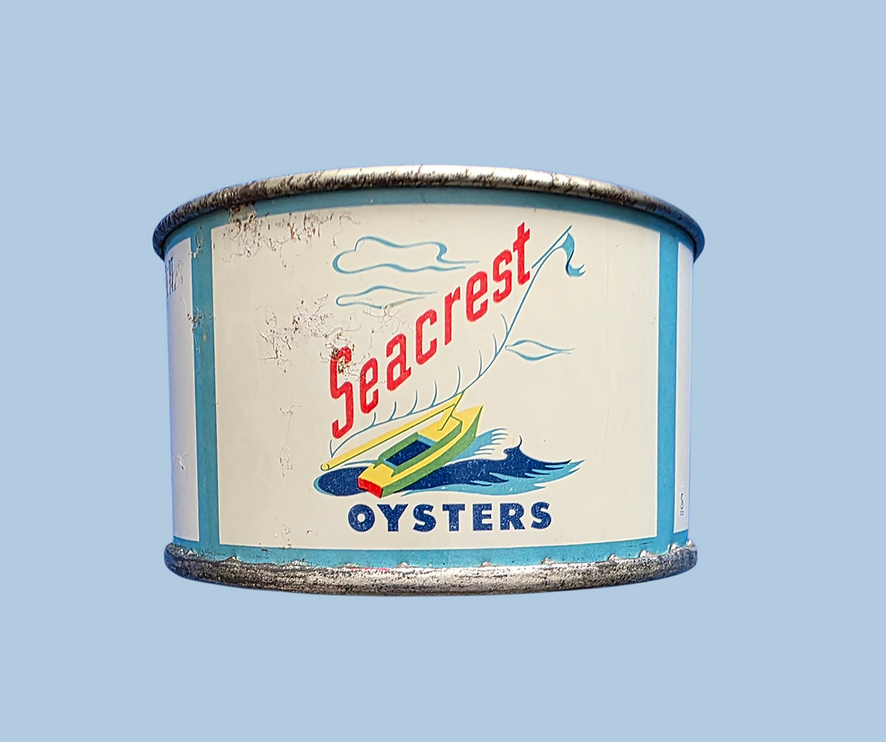 Thumbnail: Old oyster tin from the Chesapeake Bay in Maryland