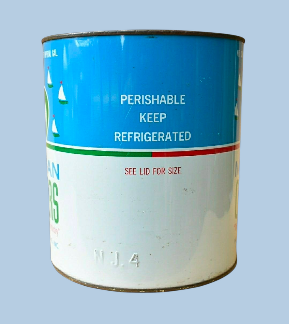 Thumbnail: Vintage Morgan gallon oyster tin from Weems VA