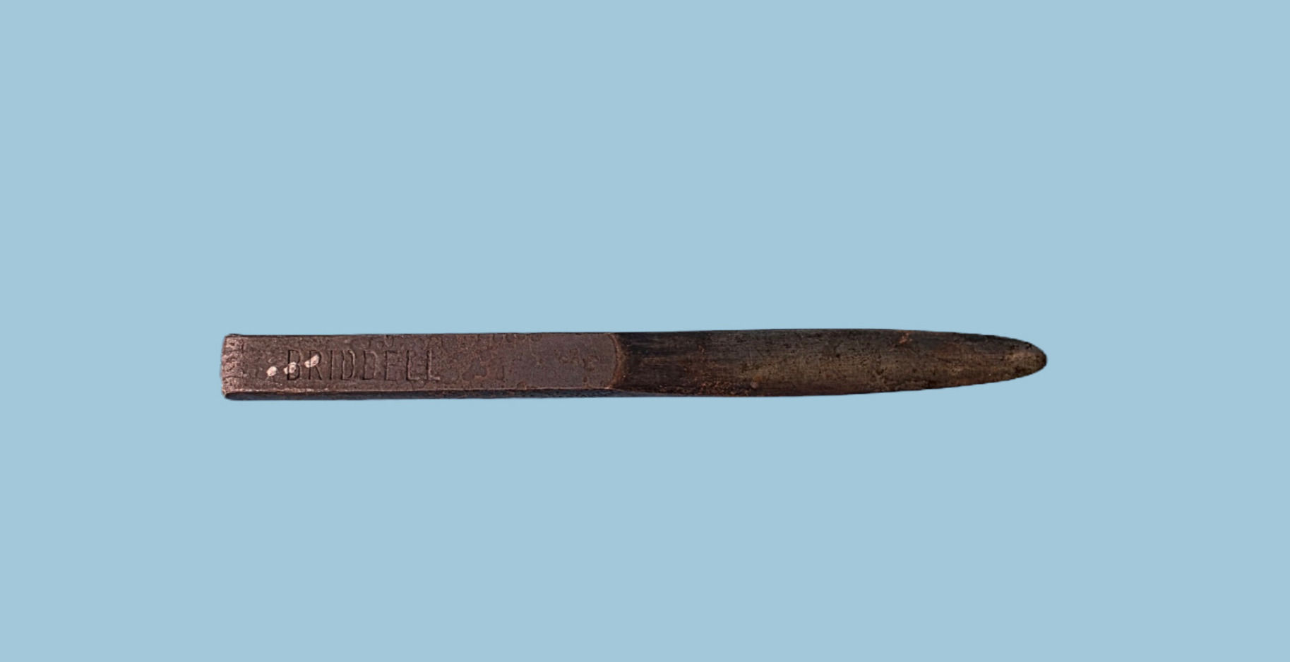 Antique Briddell iron oyster shucking knife