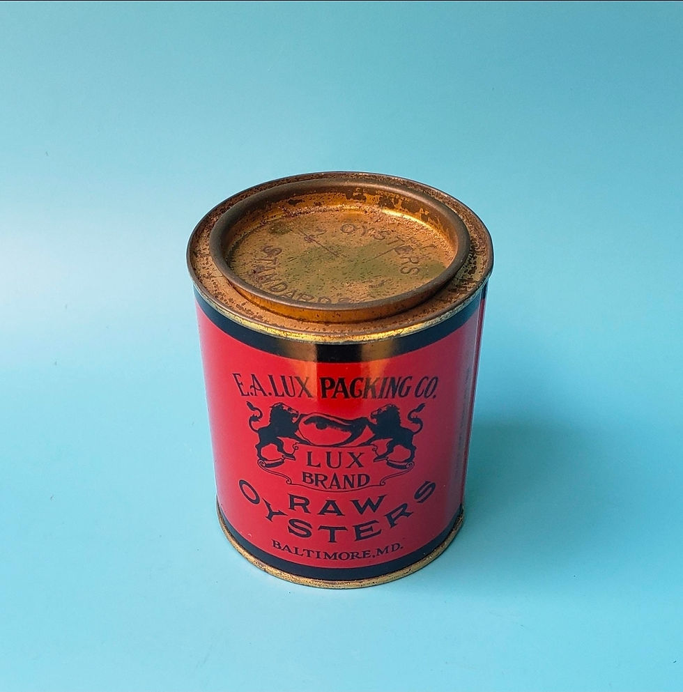 Thumbnail: Lux Brand Pint Oyster Tin Can Baltimore MD
