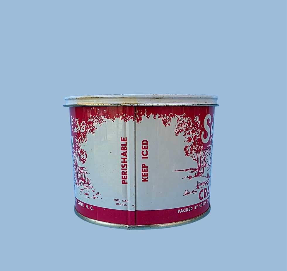 Thumbnail: Vintage crab meat can from South Creek North Carolina