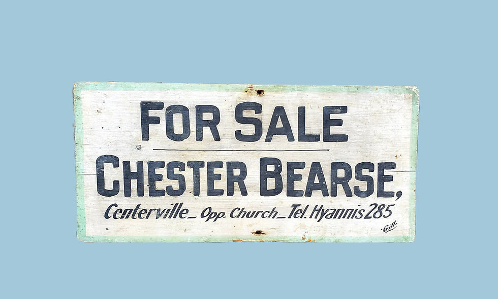 Thumbnail: Wooden Sign Chester Bearse in Centerville Mass