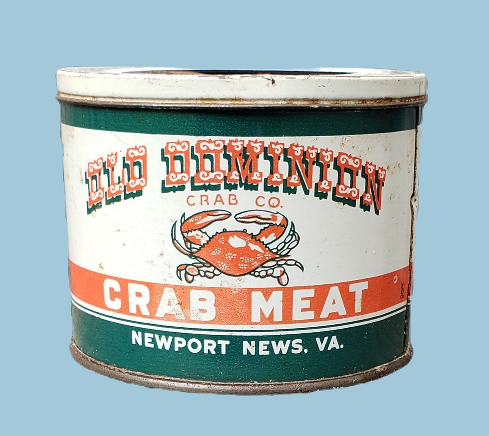 Thumbnail: Old Dominion Crab Meat Can from Newport News VA