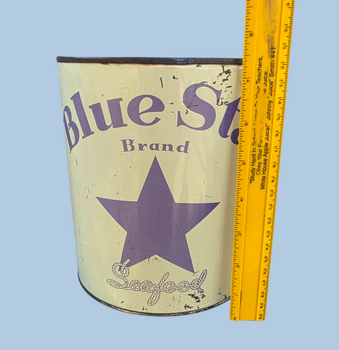 Blue Star Gallon Oyster Can | Wye River Antiques