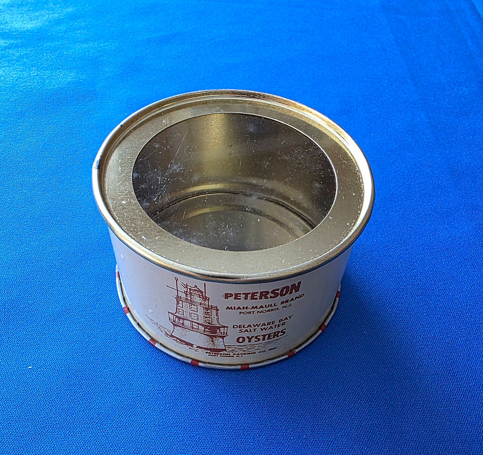 Thumbnail: Peterson Oyster Tin Delaware Bay Advertising Can