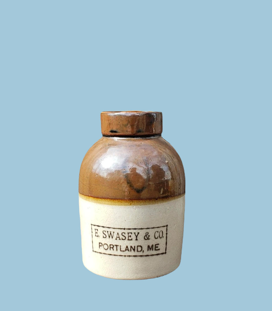 Antique Swasey oyster crock from Portland ME