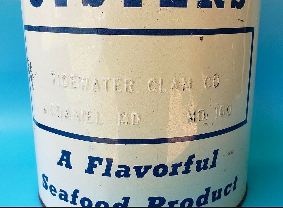 Thumbnail: Vintage gallon oyster cans from the Chesapeake Bay