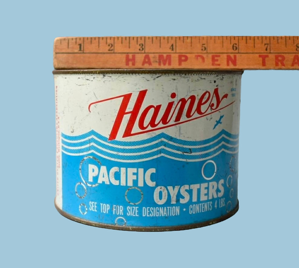 Thumbnail: Antique Haines oyster tin from the Pacific coast