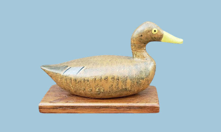 Thumbnail: Vintage wooden duck decoy from Havre de Grace MD