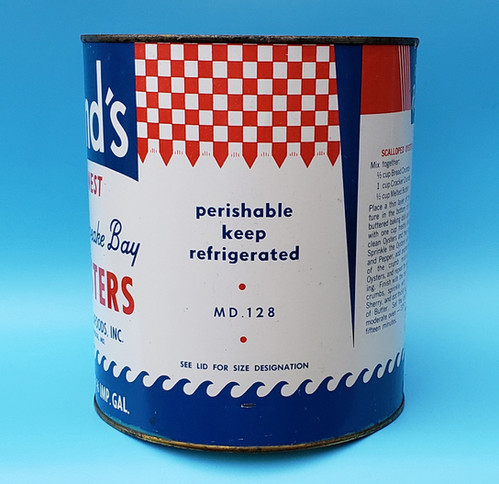Maryland's Finest Gallon Oyster Tin Can | Wye River Antiques