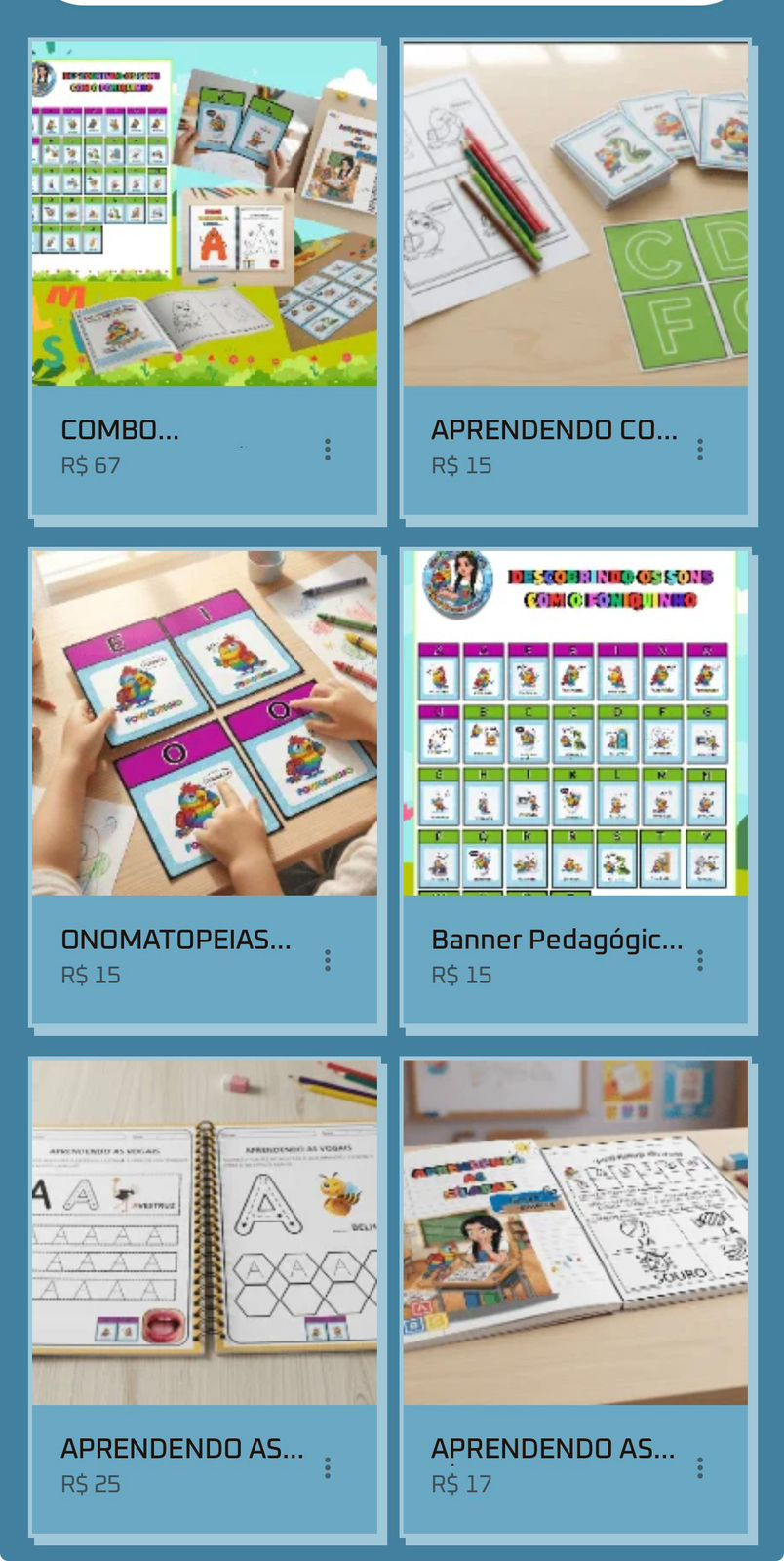 Materiais estruturados, jogos pedagógicos e formação prática para professores alfabetizadores