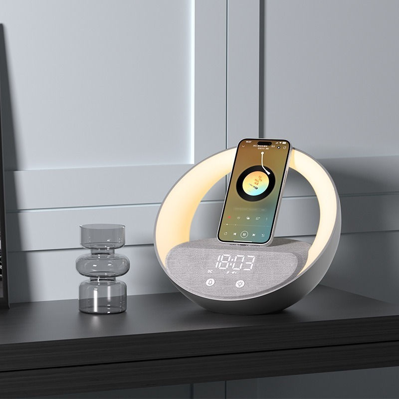 Multifunction Sunrise Alarm Clock with Bluetooth Speaker