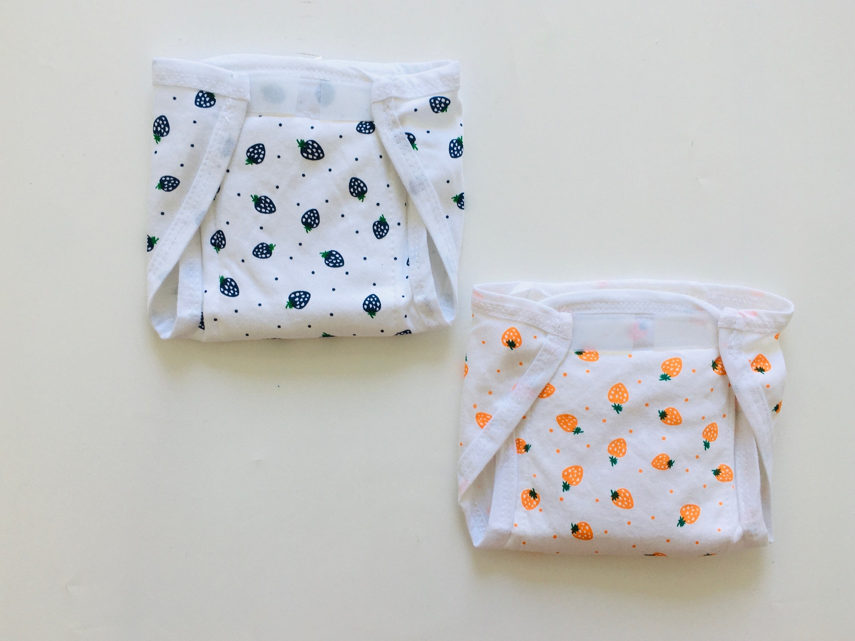 Dark Blue & Orange Velcro Nappy (Pack of 2)