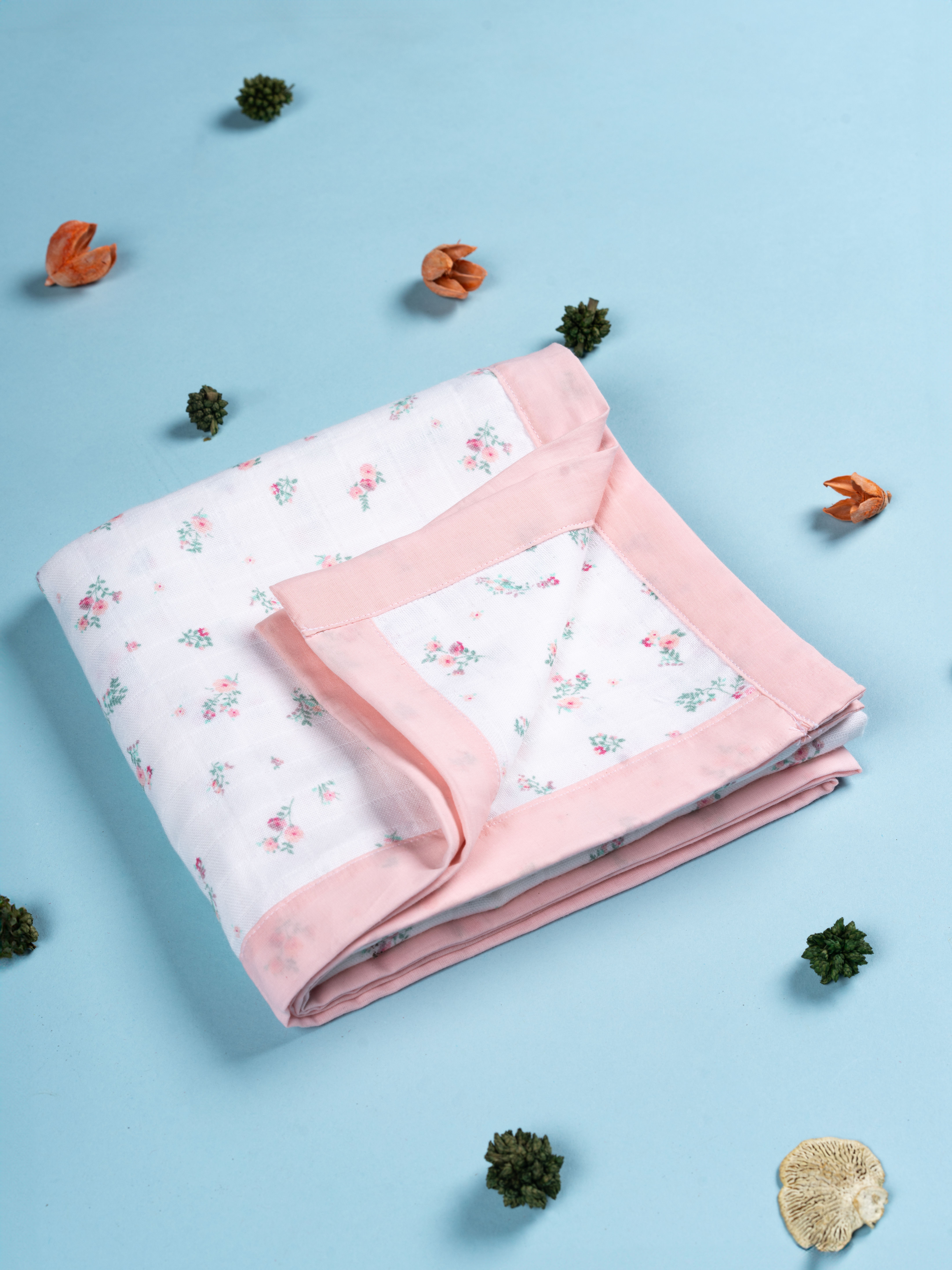 Floral - 2Layered Muslin Blanket