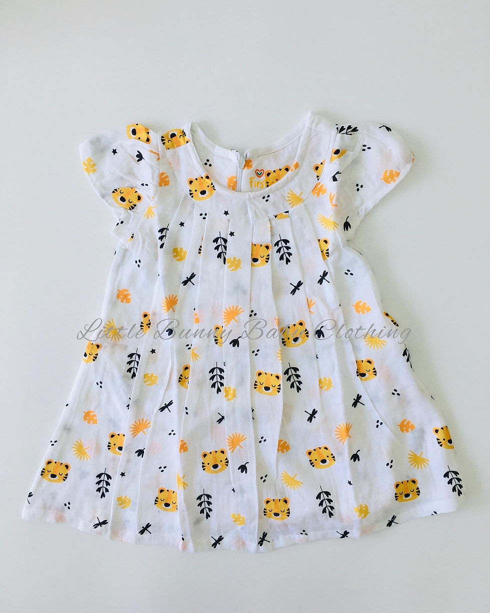 Tiger - Muslin Short Sleeve Frock