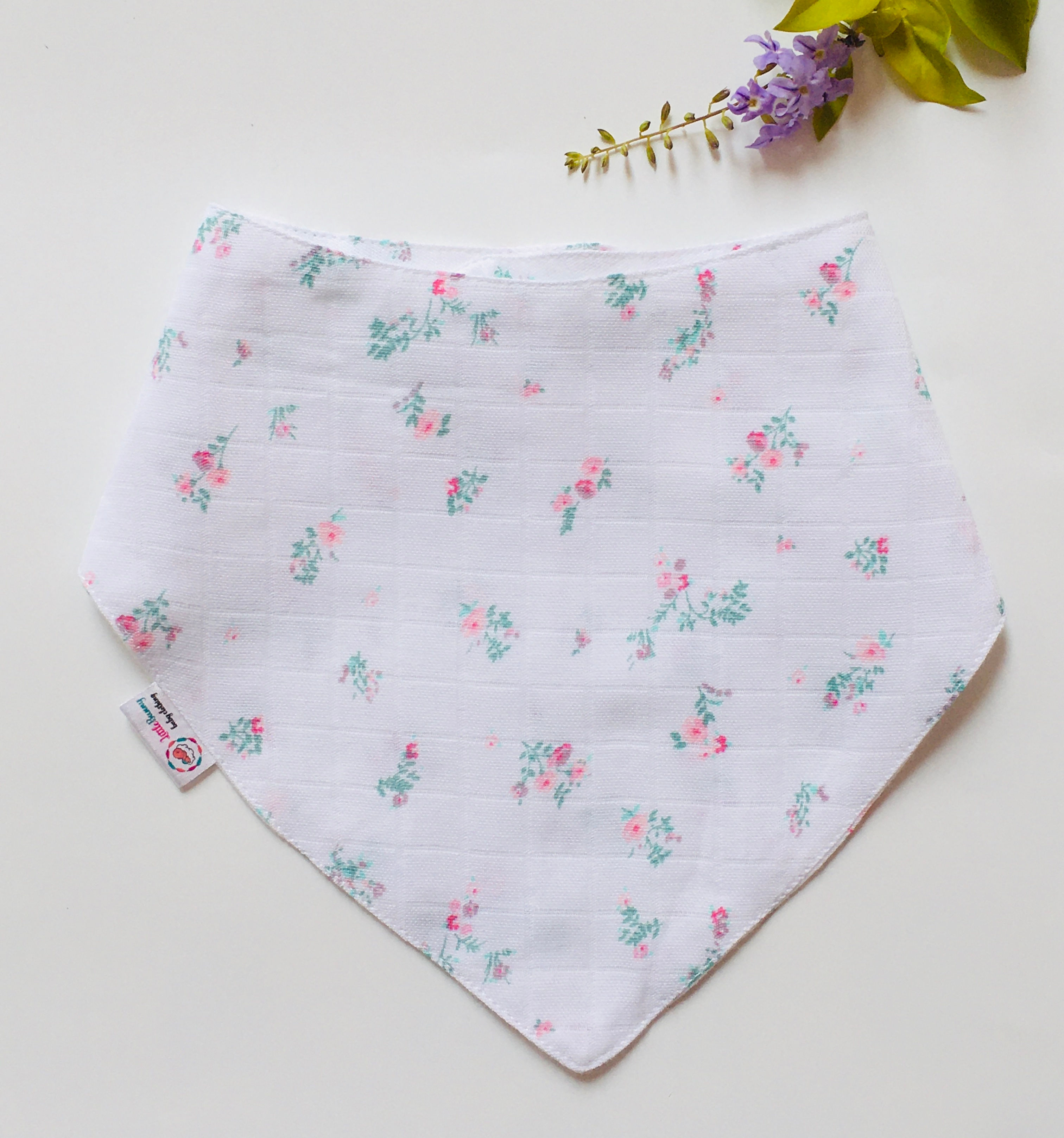 Floral -Muslin Bib