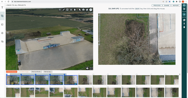 Multi-selection of images in Hammer Hub
