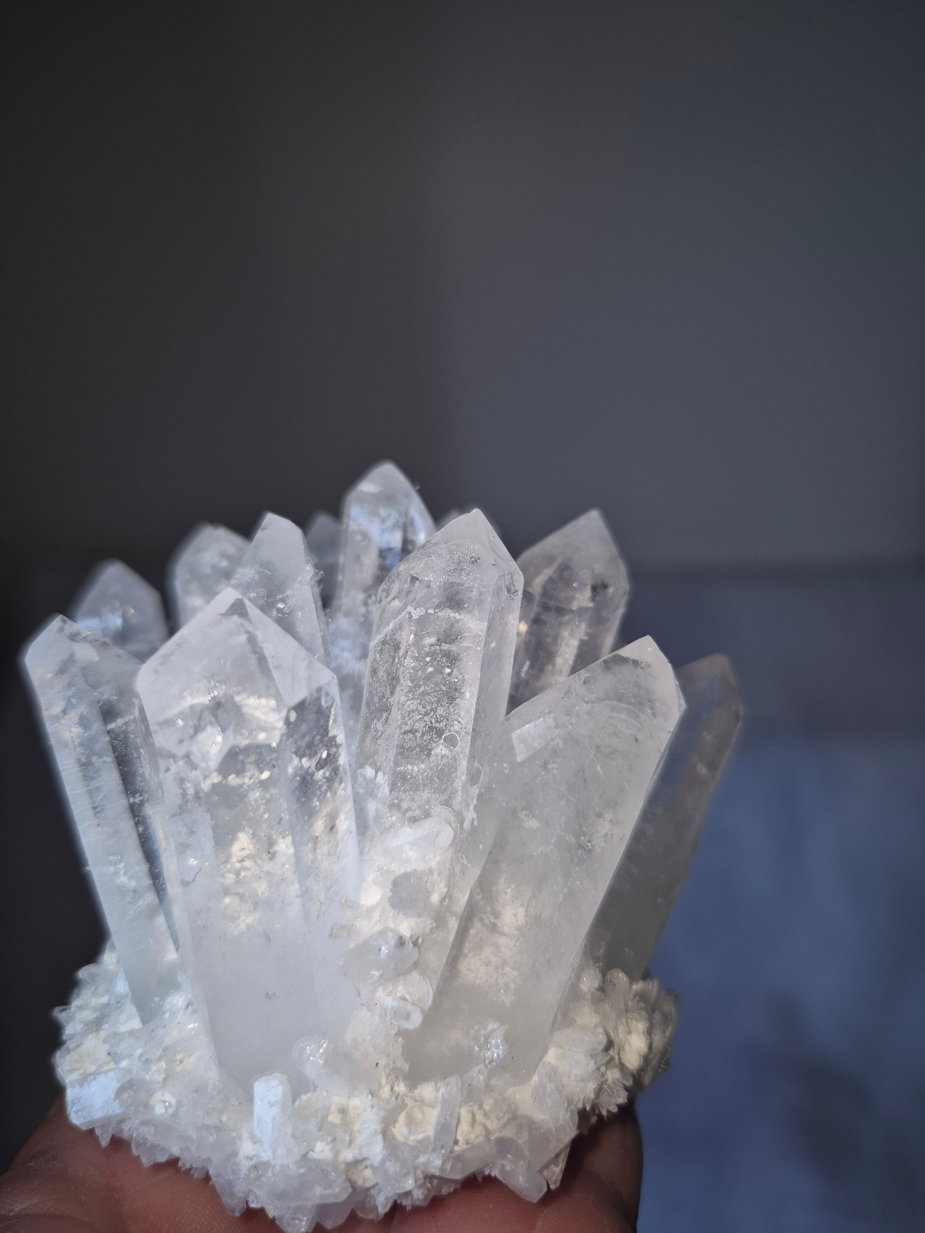 Brazilian clear quartz cluster natural freeform