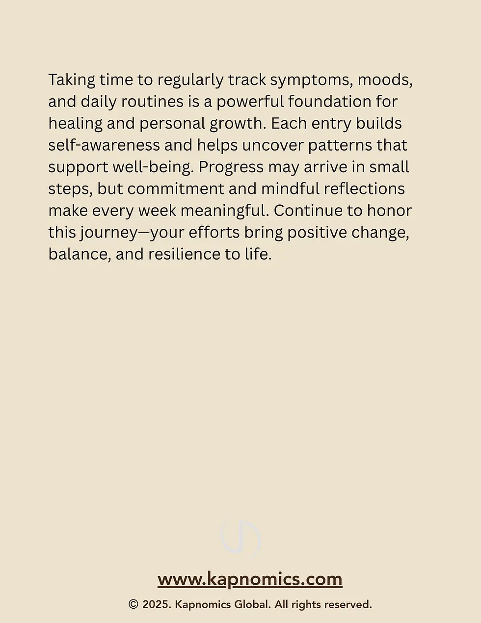 Thumbnail: Holistic Self-Care & Symptom Tracker message