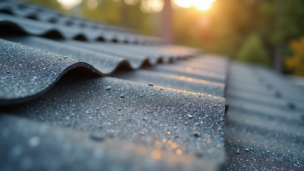 Close-up view of roofing materials laid out for a new roof installation