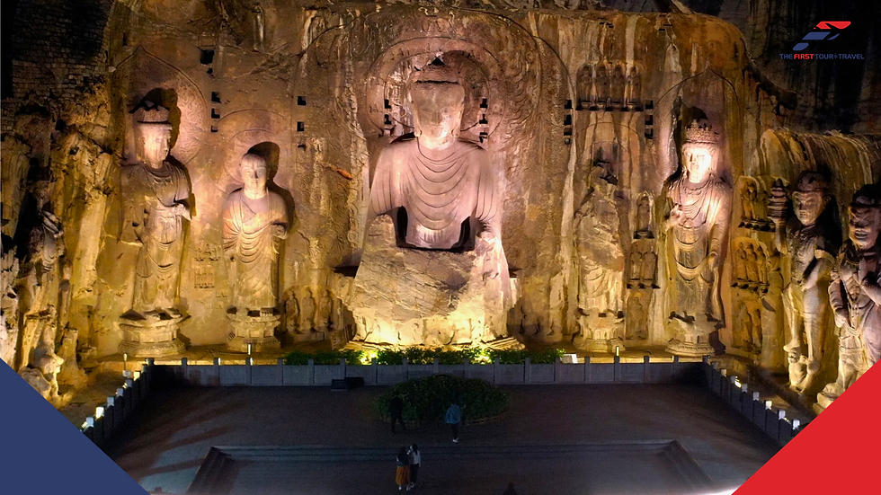 พระพุทธรูปแกสลักบนหน้าผา