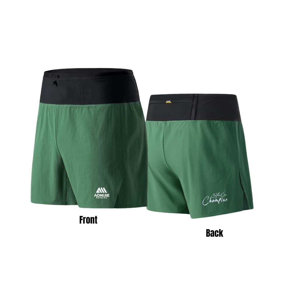 Thumbnail: Aonijie Men's Sport Shorts front back green