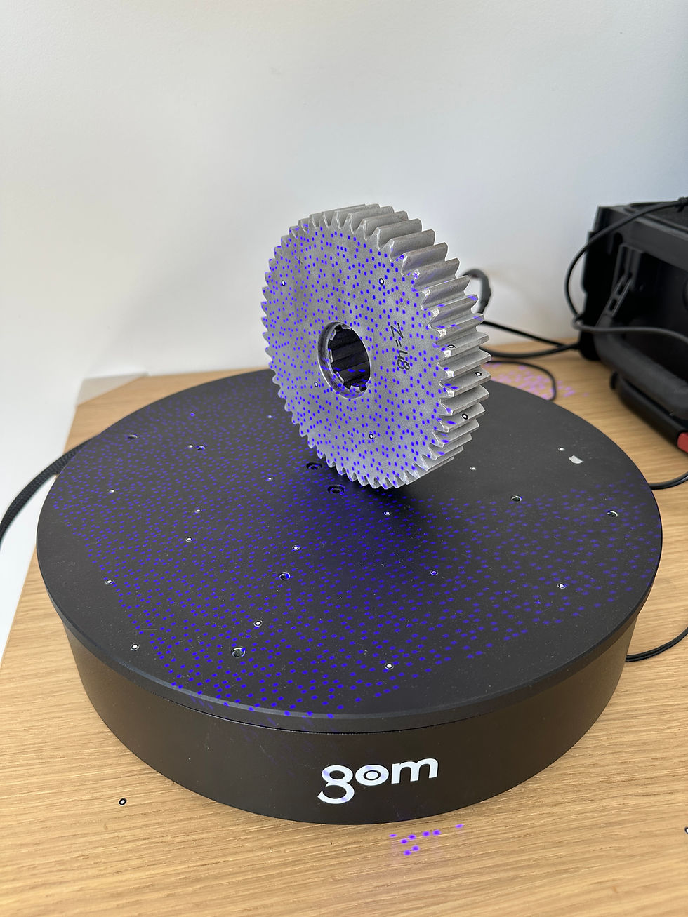 Numérisation 3D d'engrenage pour machine dans l'industrie alimentaire