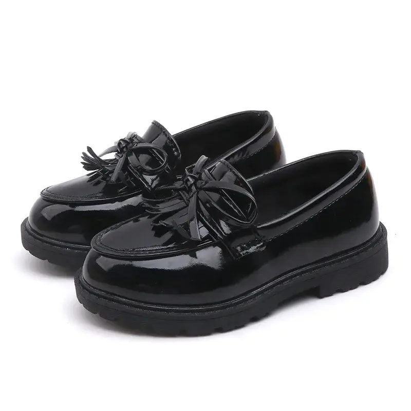 Thumbnail: Children Tassel Princess Shoes School Party Wedding Dress Mary Jane PU Leather S