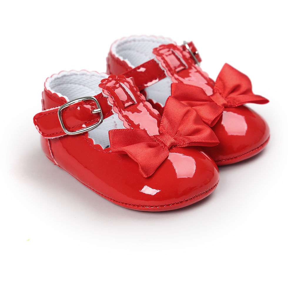 Thumbnail: Meckior Baby Girls Shoes Classic Bowknot Rubber Sole Anti-slip PU Girls Dress Sh