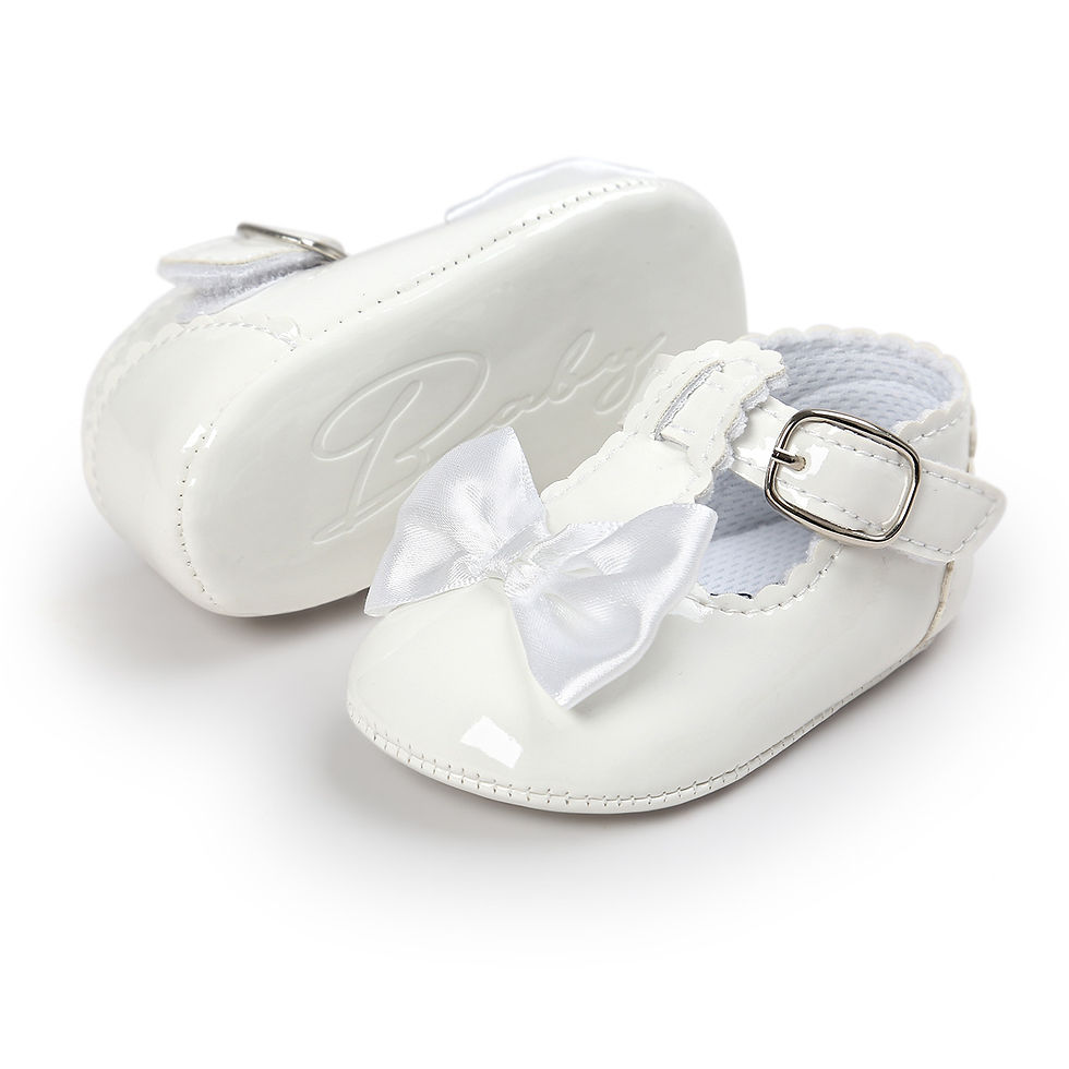 Thumbnail: Meckior Baby Girls Shoes Classic Bowknot Rubber Sole Anti-slip PU Girls Dress Sh