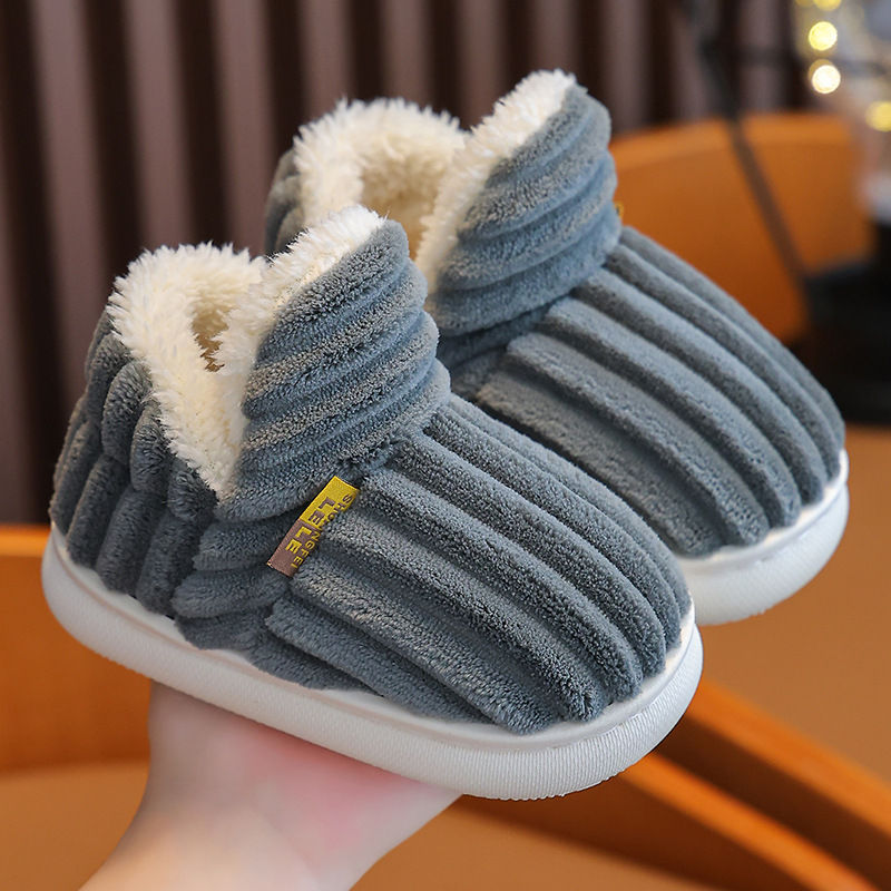 Thumbnail: Smile Pop Winter Children's Cotton Slippers For Boys And Girls Non-slip Warm Sli