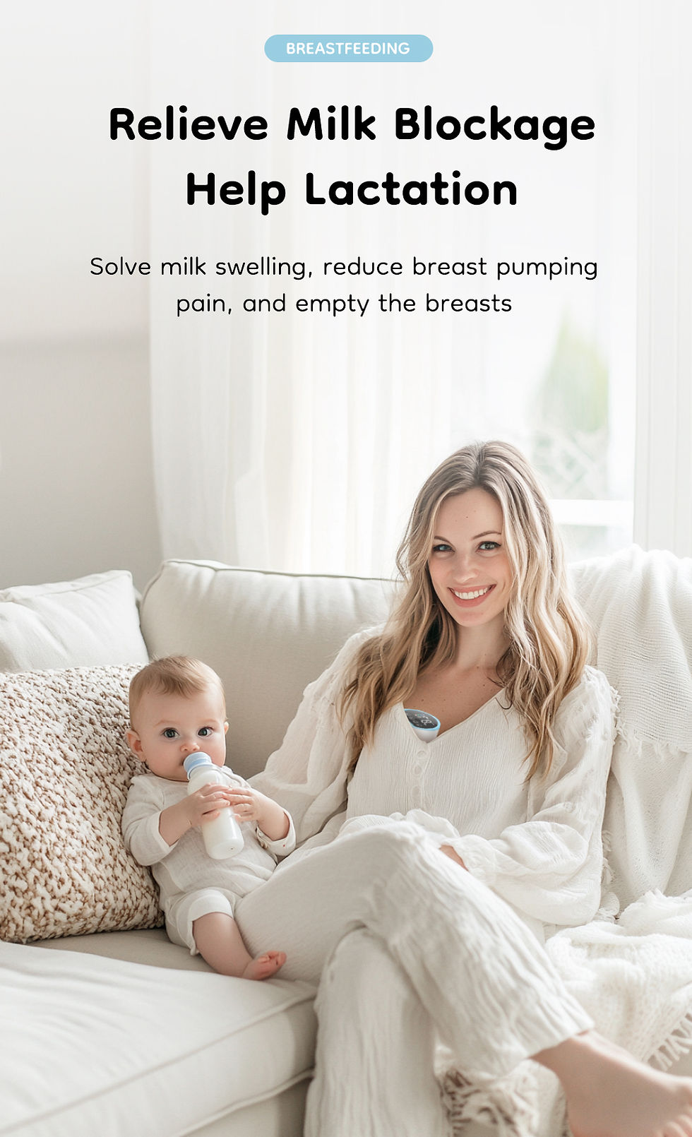 Thumbnail: MAMIJOY Electric Breast Pumps With 19/24mm Flange Portable Hands Free Wearable B