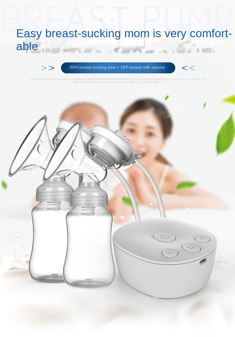 Thumbnail: Double Electric Breast Pump USB Electric Breast Pump With Baby Milk Bottle Cold 