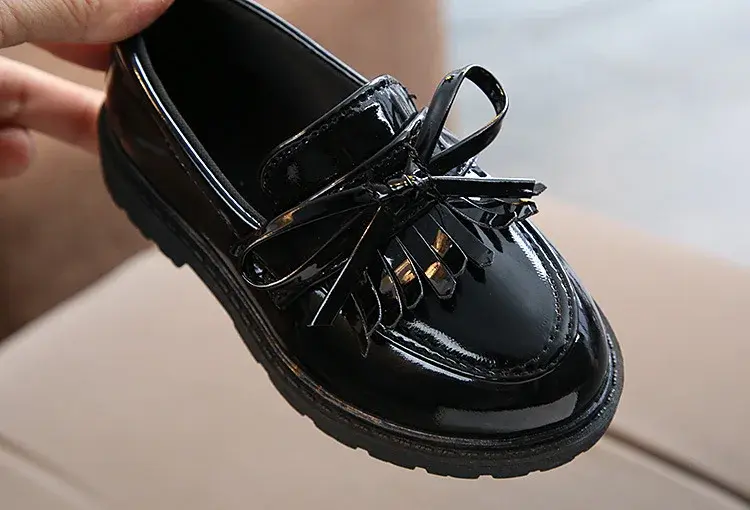 Thumbnail: Children Tassel Princess Shoes School Party Wedding Dress Mary Jane PU Leather S