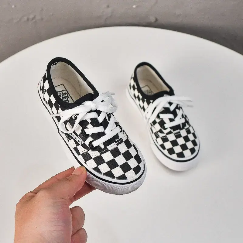 Thumbnail: Boys Girls Casual Shoes Fashion Running Shoes Solid Color Children's Canvas Shoe