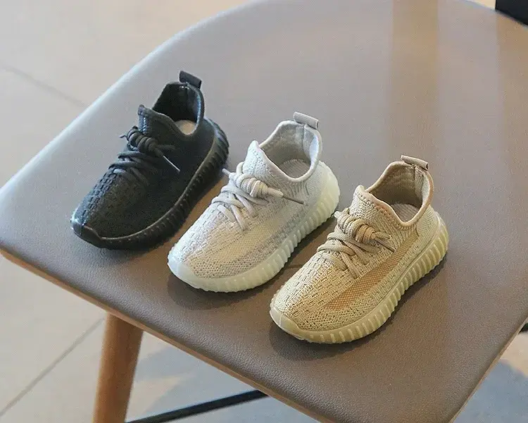 Thumbnail: Summer Kids Shoes Boys Girls Solid Color Casual Shoes Mesh Breathable Shoes Chil