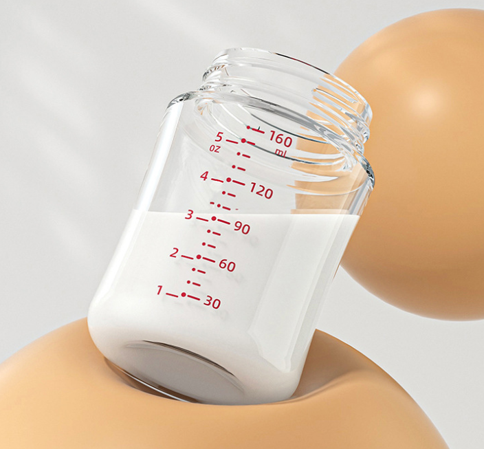 Thumbnail: Newborns' wide caliber anti choking glass milk bottle 0-3 months bottle straight