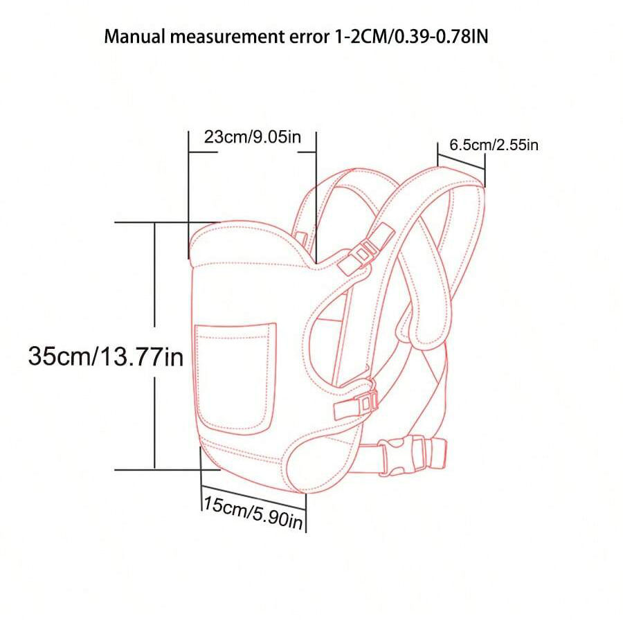 Thumbnail: 1Pc Baby Carrier Multi-Functional Front & Back Carry for Newborns Perfect for Co