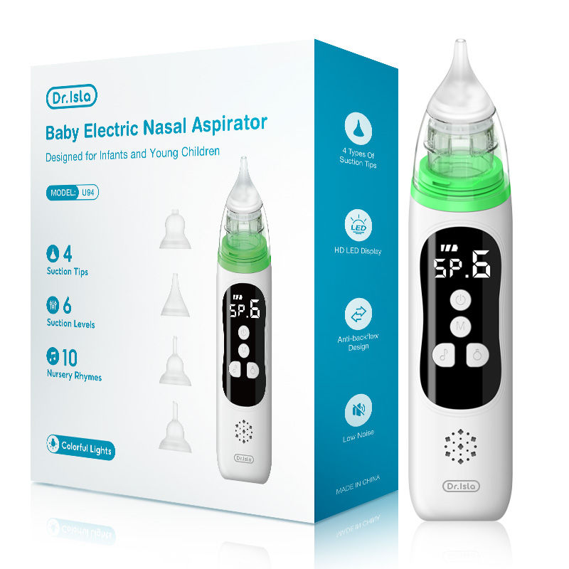 Thumbnail: MAMIJOY Baby Electric Nasal Aspirator Nose Suction Device＆Food Grade Silicone 