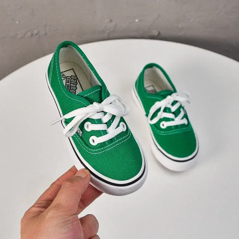 Thumbnail: Boys Girls Casual Shoes Fashion Running Shoes Solid Color Children's Canvas Shoe