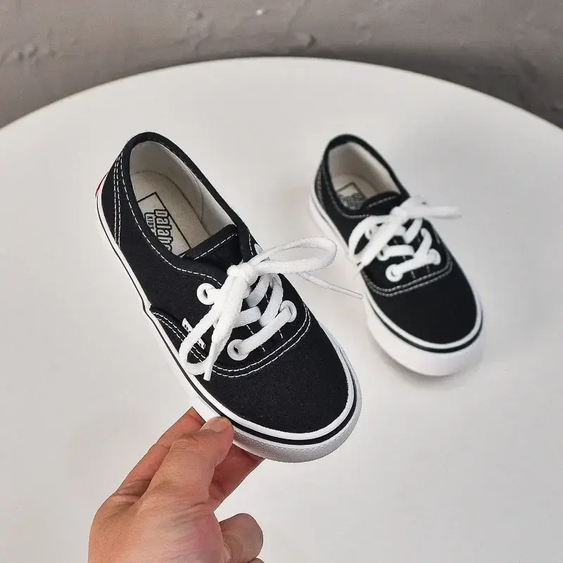 Thumbnail: Boys Girls Casual Shoes Fashion Running Shoes Solid Color Children's Canvas Shoe