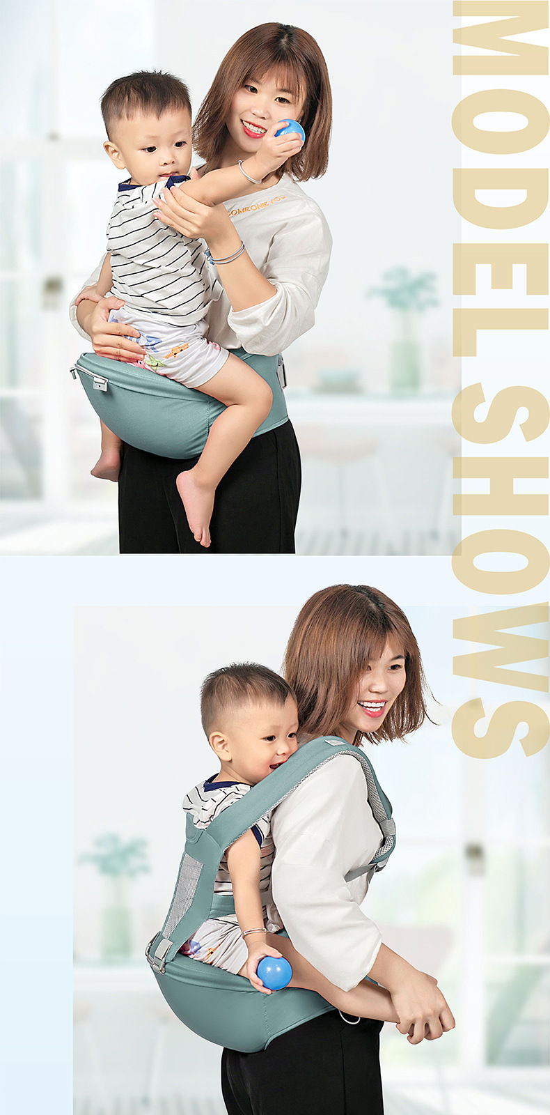 Thumbnail: BBL Baby Carrier Baby Sling Ergonomic Infant Multifunctional Stool Backpacks Car