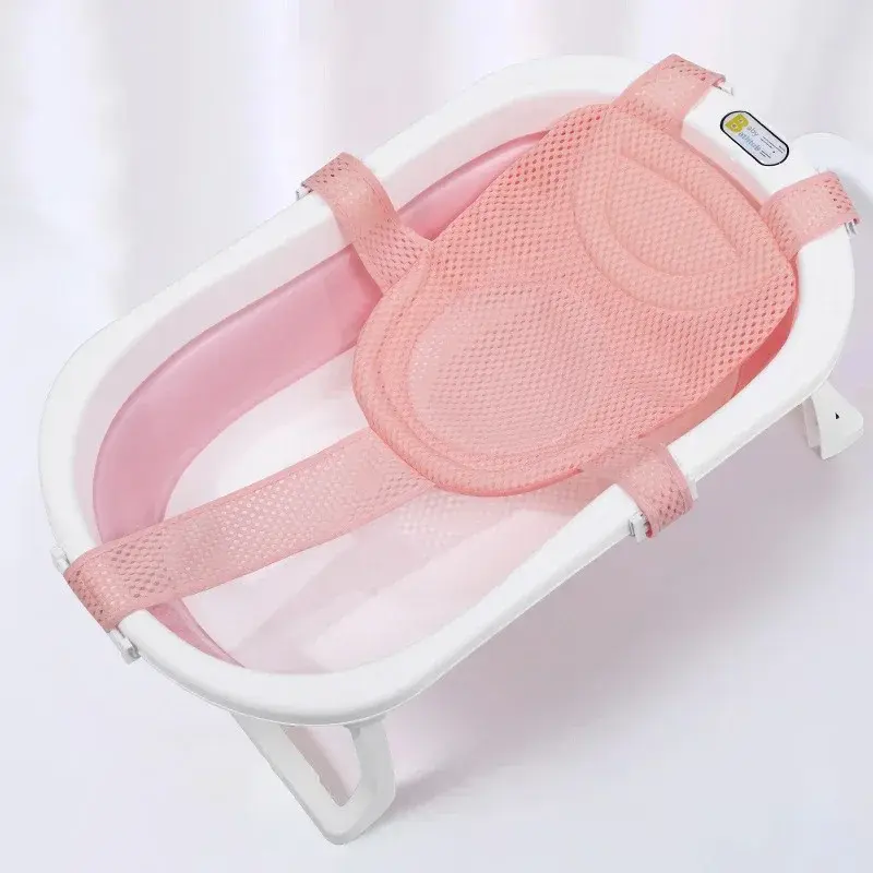 Thumbnail: Baby Bath Net Mat Children  Newborn Adjustable Bathtub Pillow Seat Cushion Cross
