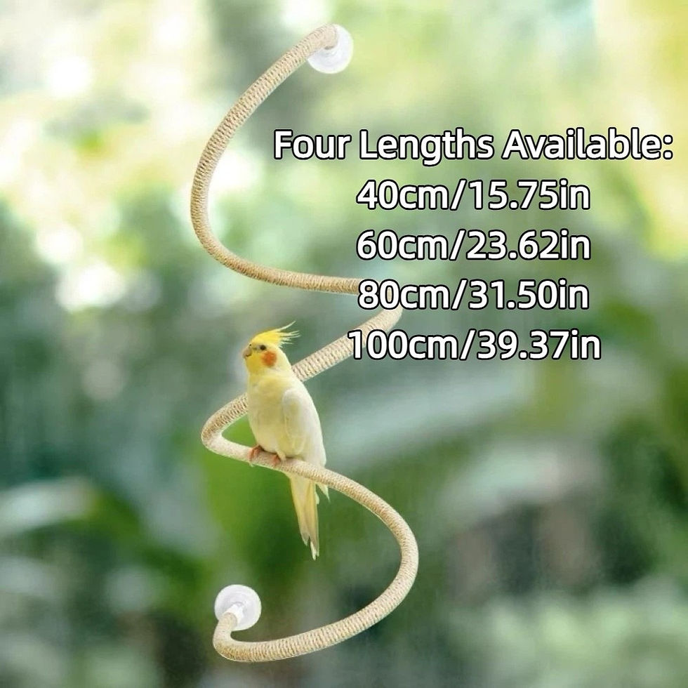 Thumbnail: Linen Rope DIY Bendable Perch for Birds Non-slip Comfortable Grip Suction Cup Bi