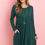 Thumbnail: Boat Neck Brushed Hacci Round Hem Dress