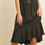 Thumbnail: Solid Cinch Waist Ruffle Dress